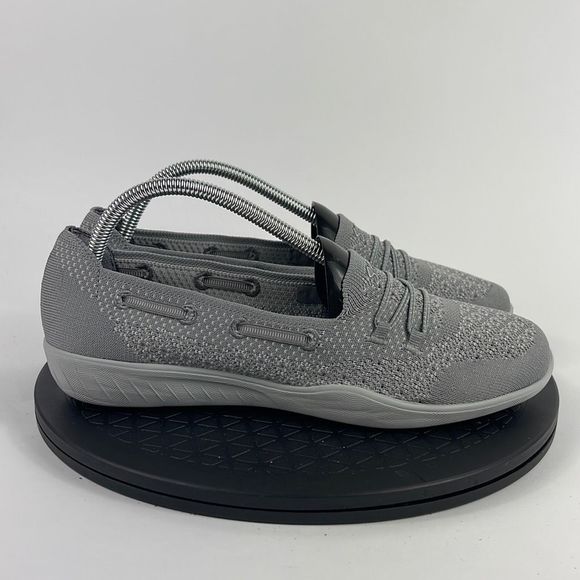 Skechers Newbury ST Gray Comfort Slip On Shoes 100174 Women’s Size 9.5 - Picture 4 of 12